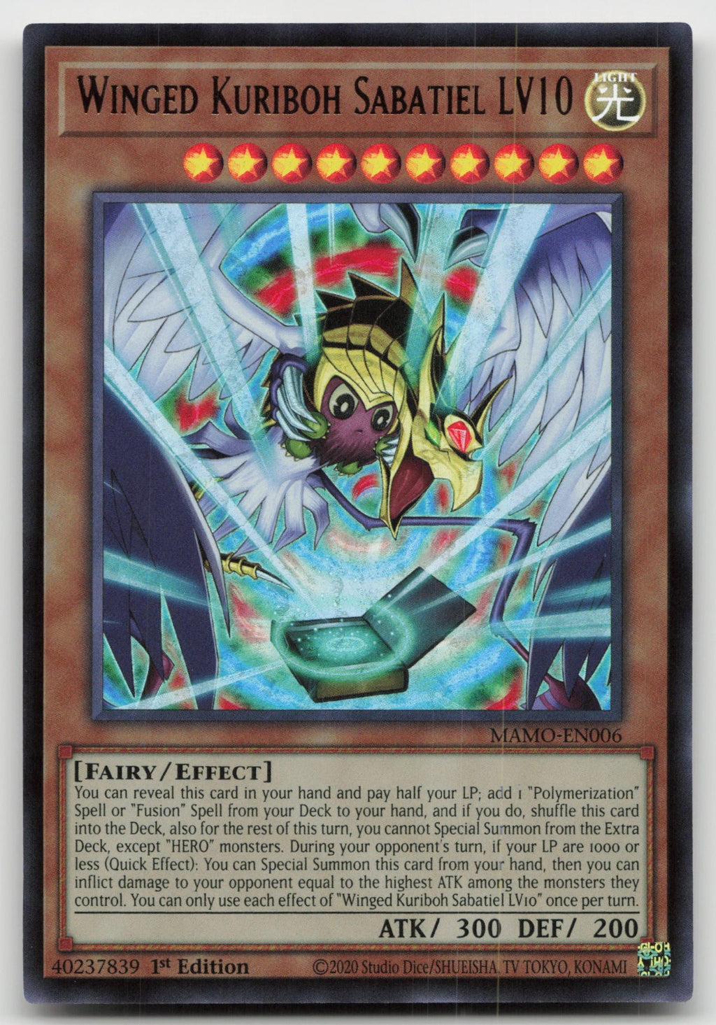 Winged Kuriboh Sabatiel LV10 1st Ultra Magnificent Monsters MAMO-EN006 NM