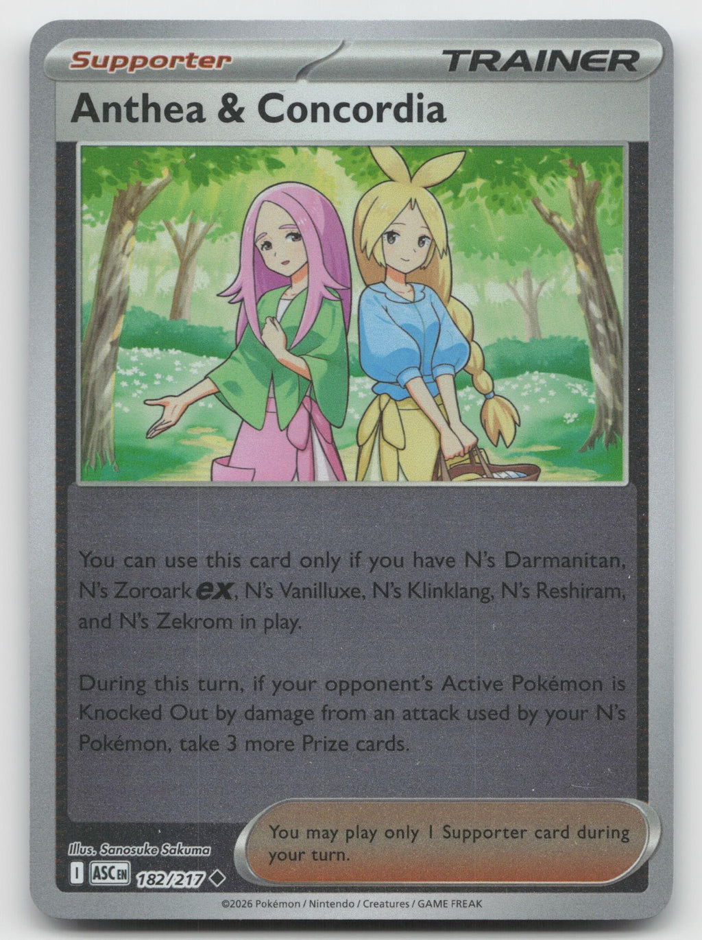 Anthea & Concordia Uncommon Reverse Holo ME: Ascended Heroes 182/217 NM