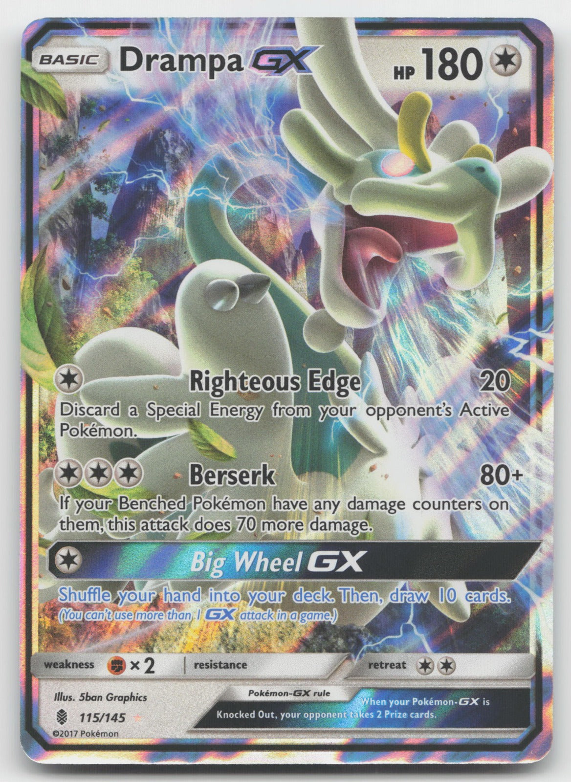 Drampa GX Holo Ultra Rare SM - Guardians Rising 115/145 NM