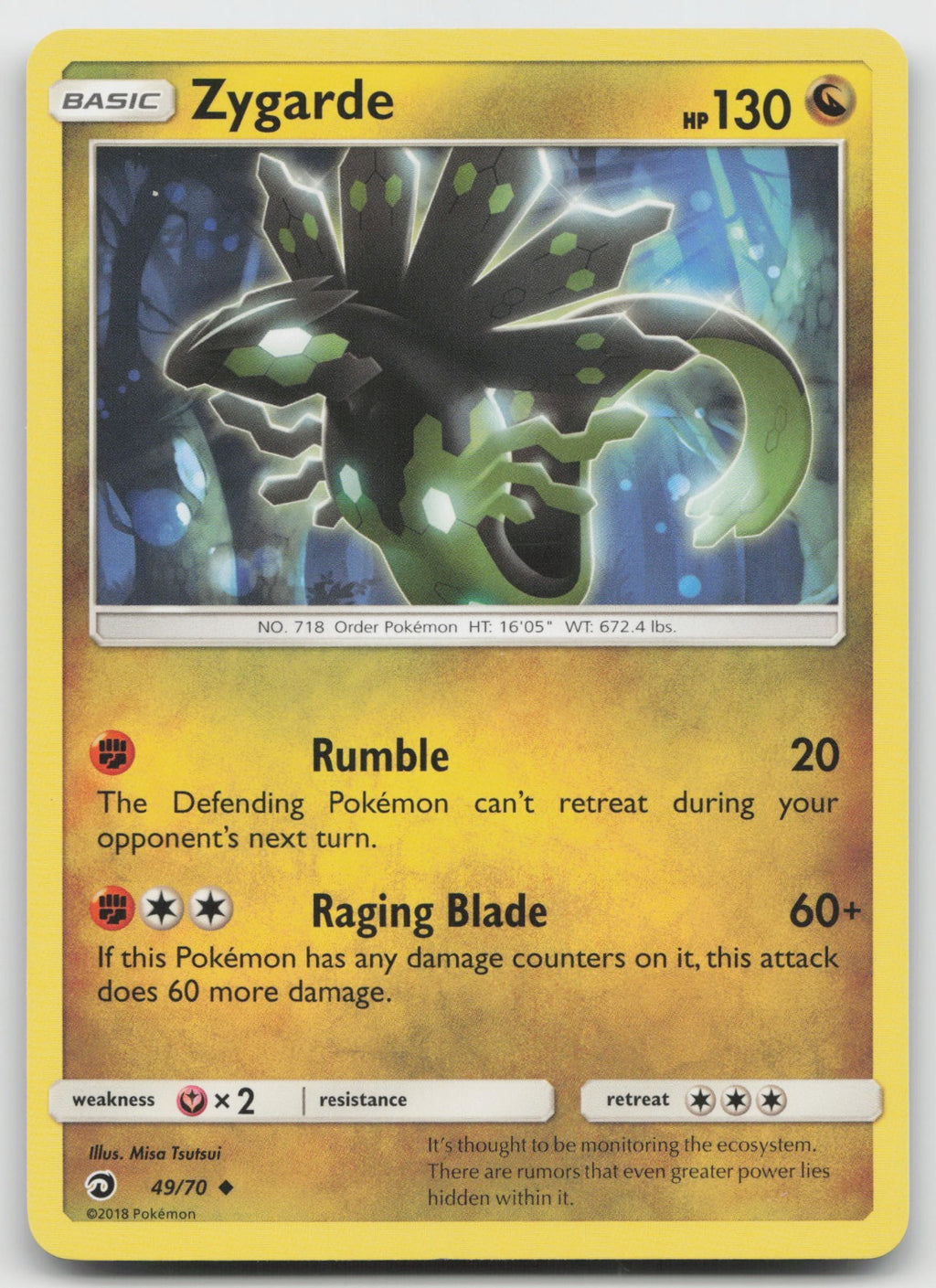 Zygarde Uncommon Dragon Majesty 49/70 NM