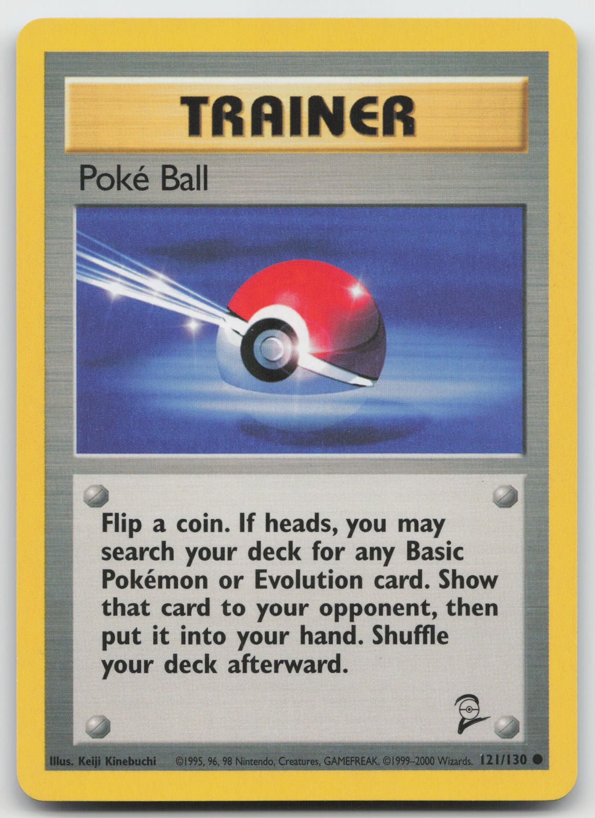 Poke Ball Common Unlimited Base Set 2 121/130 LP