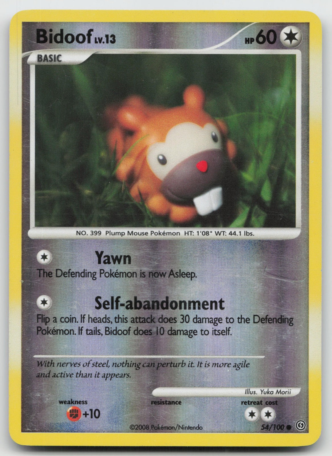 Bidoof Common Reverse Holo Stormfront 54/100 MP