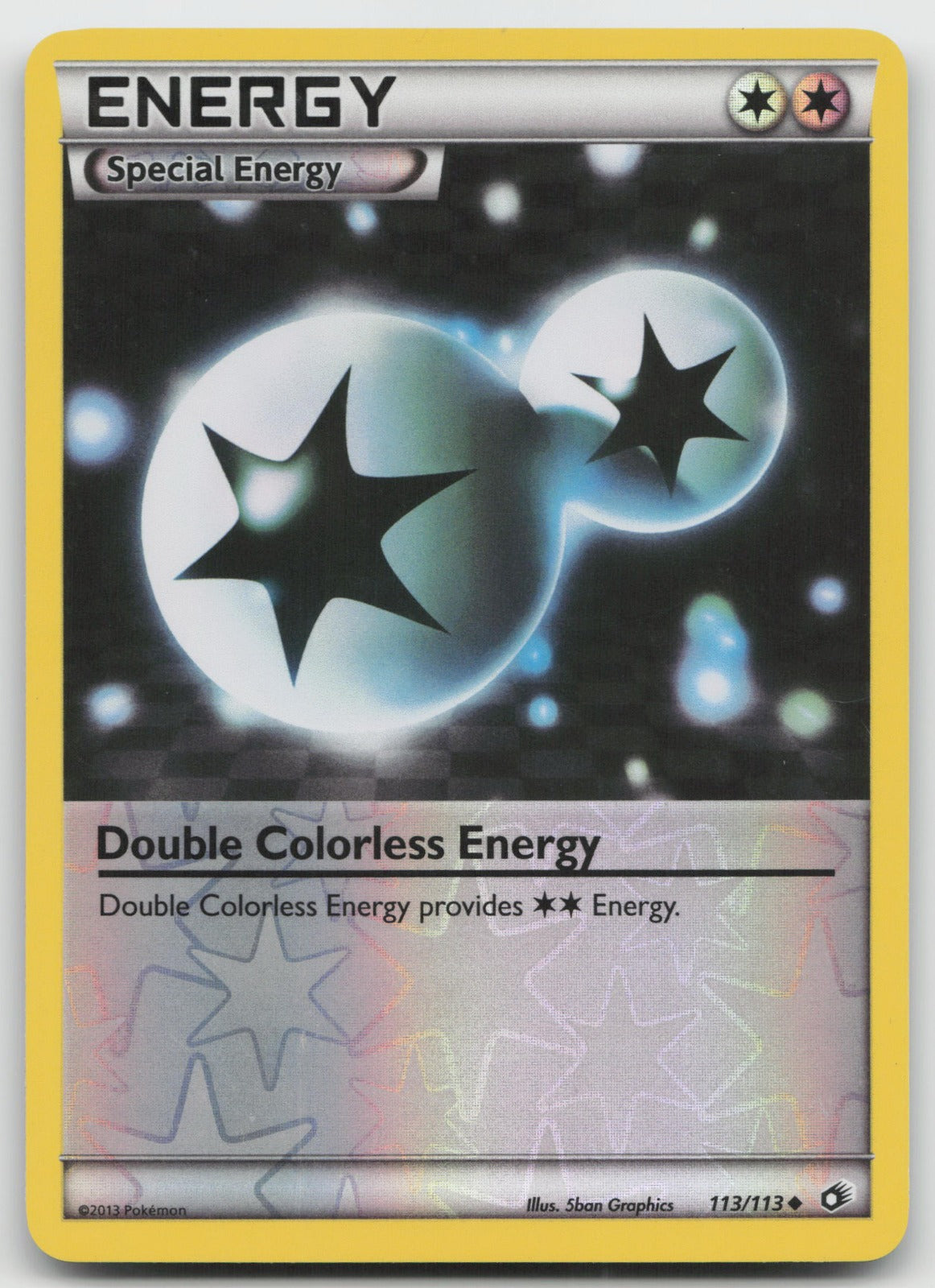 Double Colorless Energy Uncommon Reverse Holo Legendary Treasures 113/113 LP