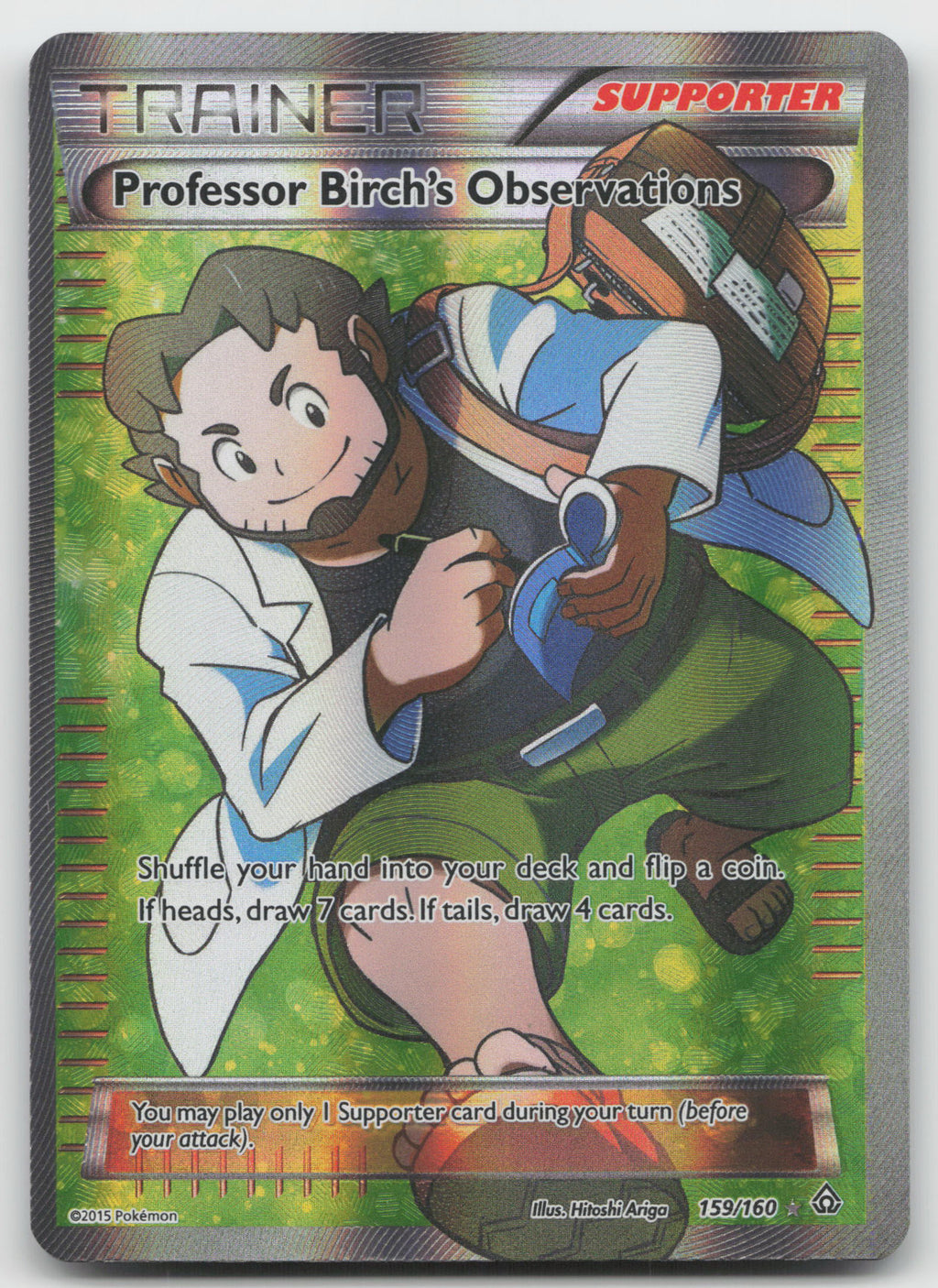 Professor Birch's Observations (Full Art) Ultra Rare XY Primal Clash 159/160 LP