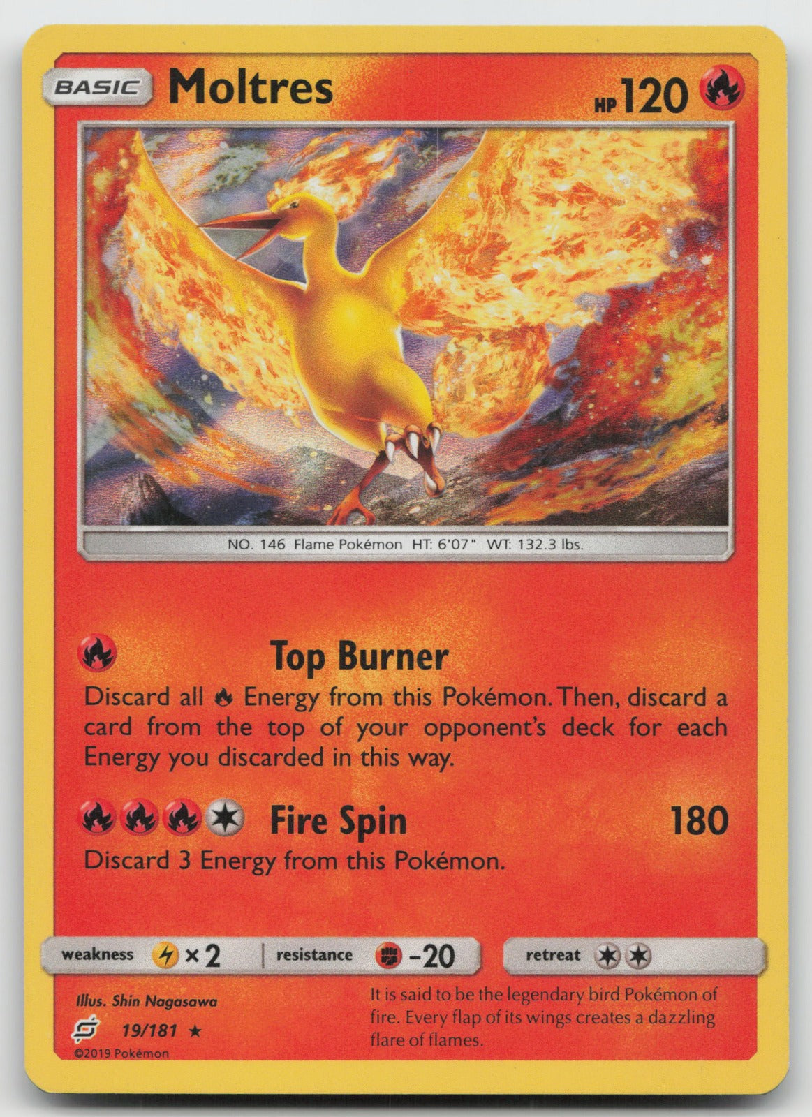 Moltres Holo Rare SM - Team Up 19/181 LP