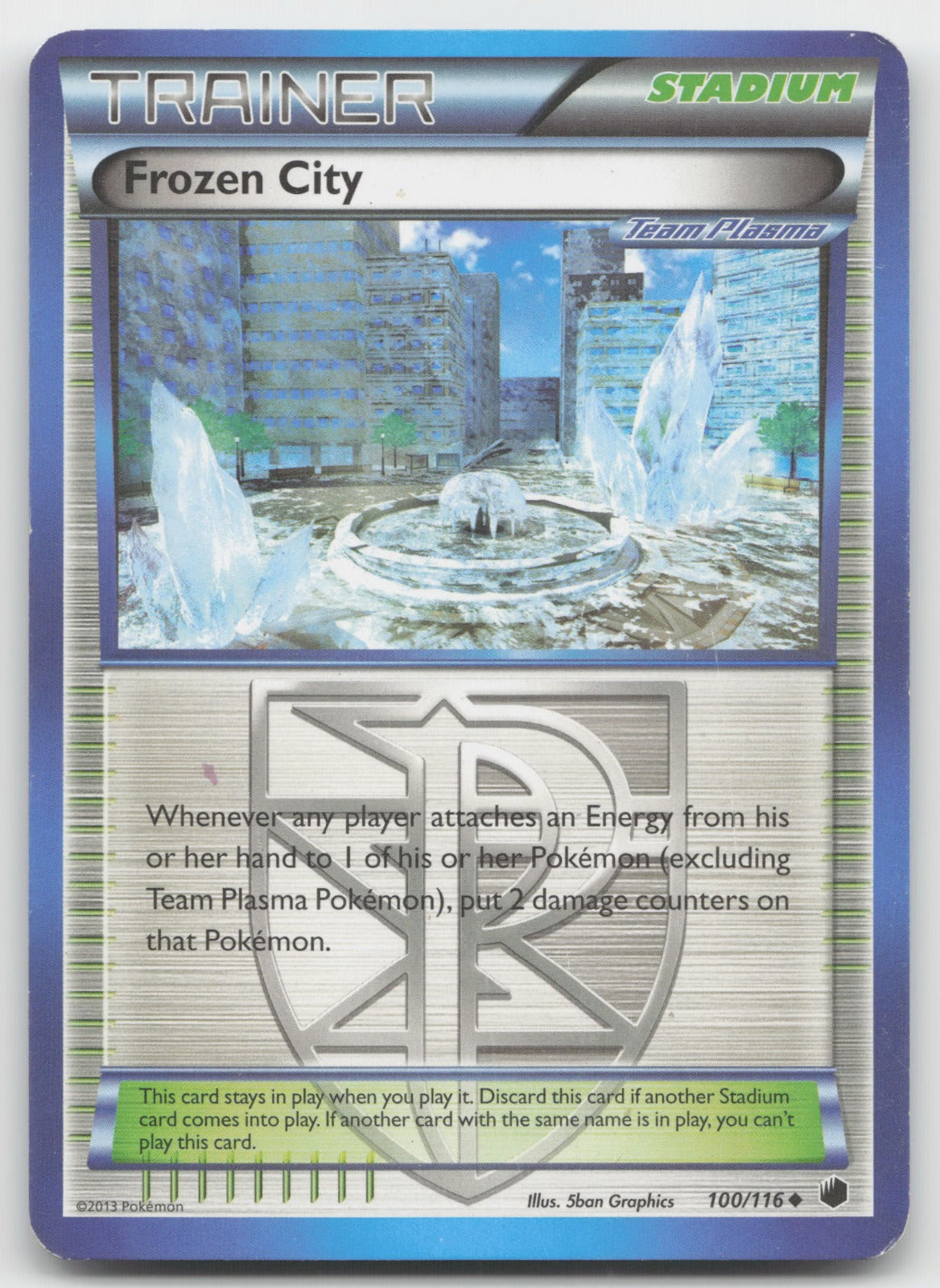 Frozen City (Team Plasma) Uncommon Plasma Freeze 100/116 MP