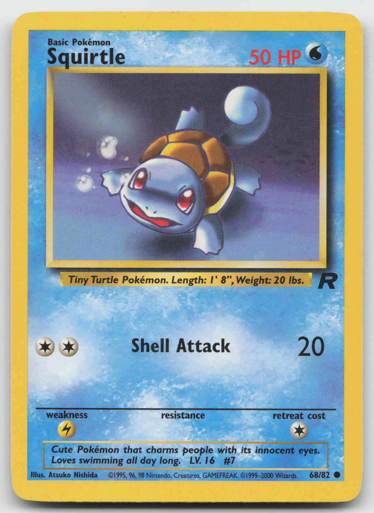 Squirtle Common Unlimited Team Rocket 68/82 LP