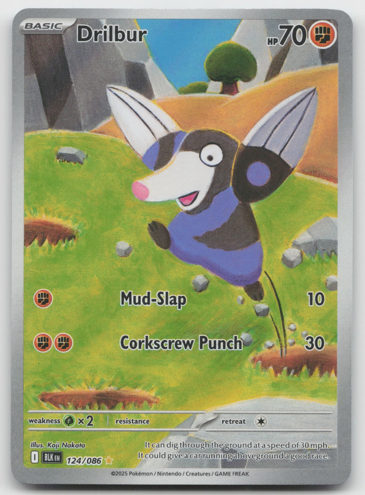 Drilbur Holo Illustration Rare SV: Black Bolt 124/086 NM