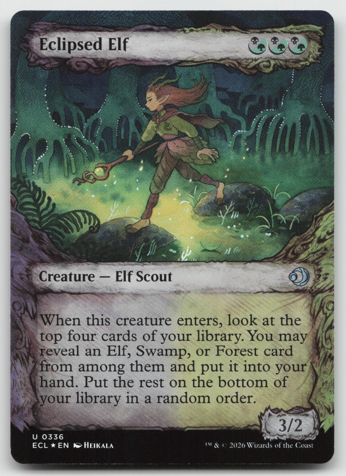 Eclipsed Elf (Showcase) U Foil Lorwyn Eclipsed 336 NM
