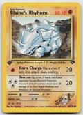 Blaine's Rhyhorn Common 1st Edition Gym Challenge 65/132 NM