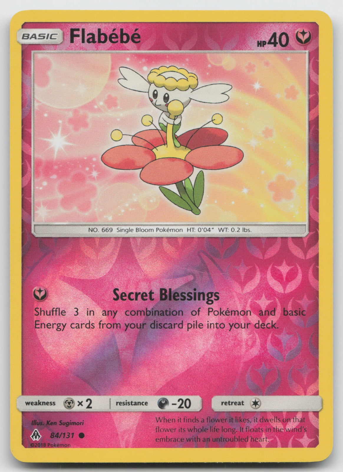 Flabebe Reverse Holo Common SM - Forbidden Light 84/131 NM