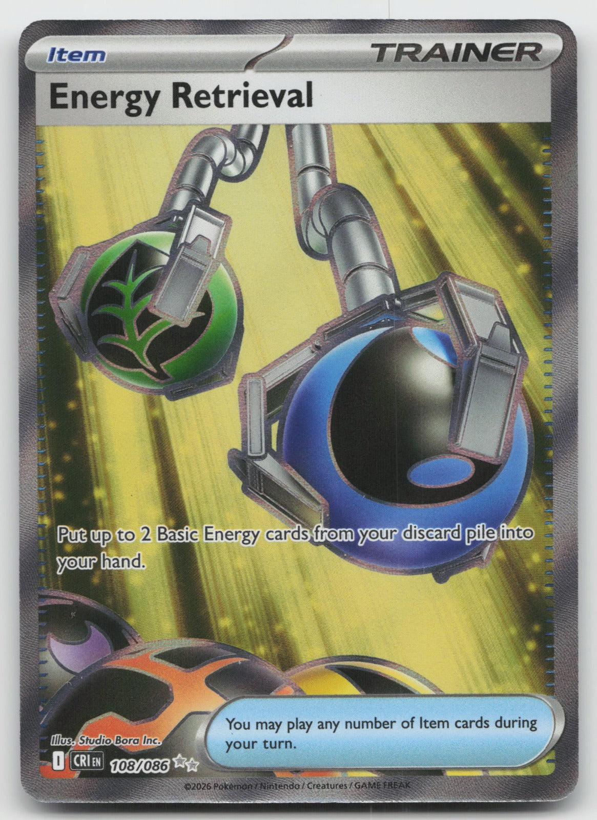 Energy Retrieval Holo Ultra Rare ME04: Chaos Rising 108/086 NM