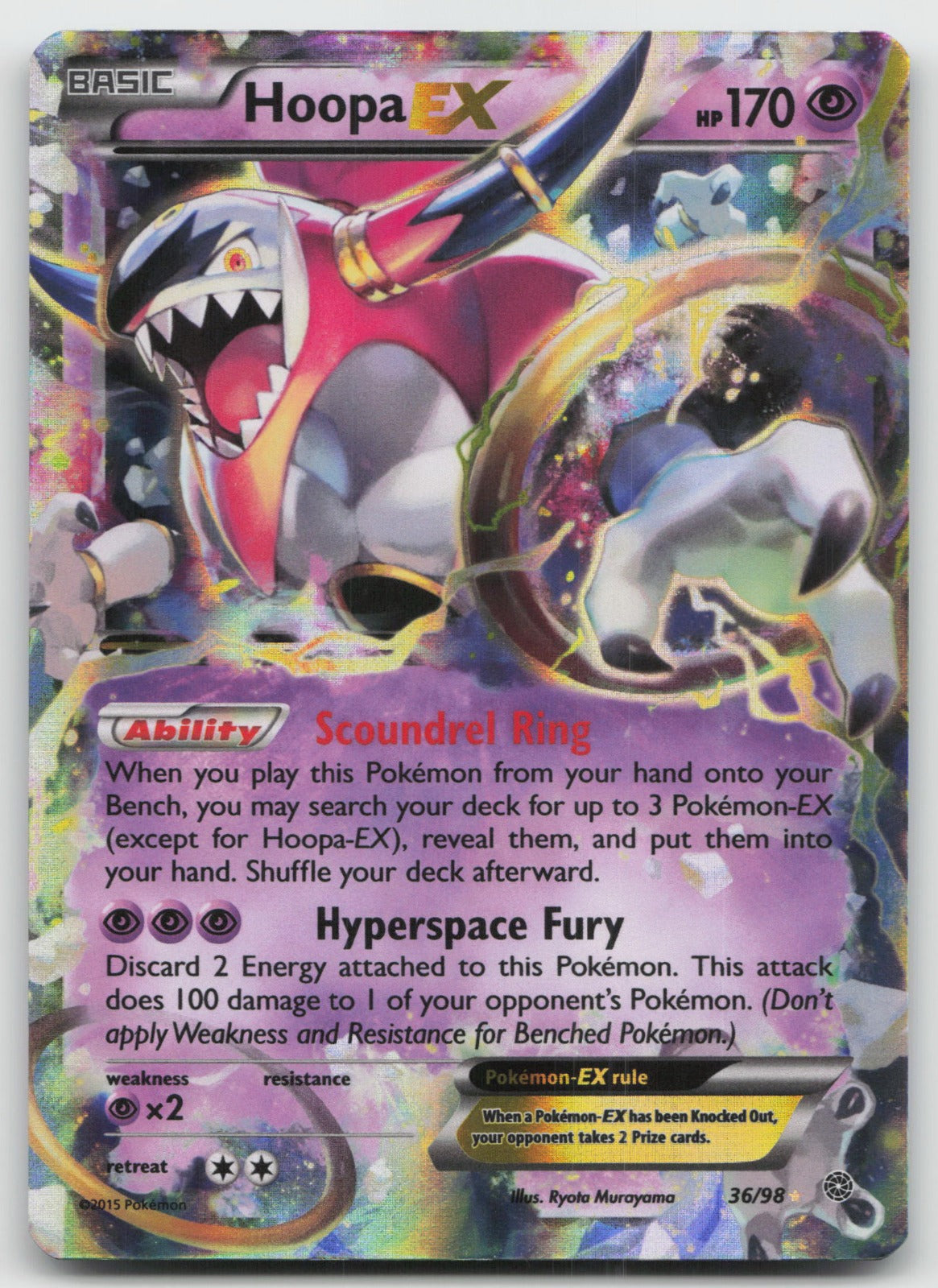 Hoopa EX Ultra Rare XY - Ancient Origins 36/98 NM