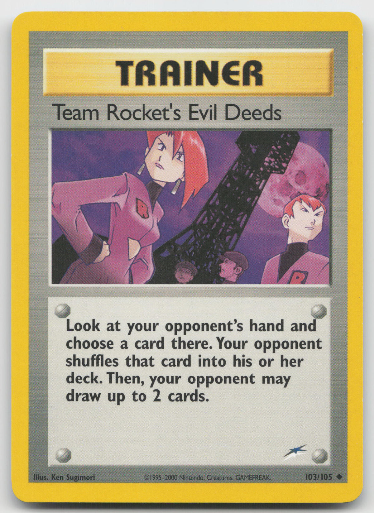 Team Rocket's Evil Deeds Uncommon Unlimited Neo Destiny 103/105 VLP
