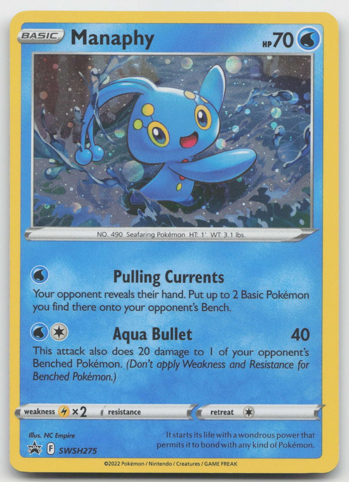 Manaphy Promo Holo SWSH: Sword & Shield Promo Cards SWSH275 LP