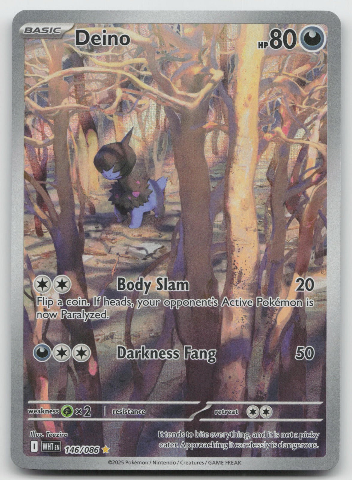 Deino Illustration Rare Holo SV: White Flare 146/086 NM