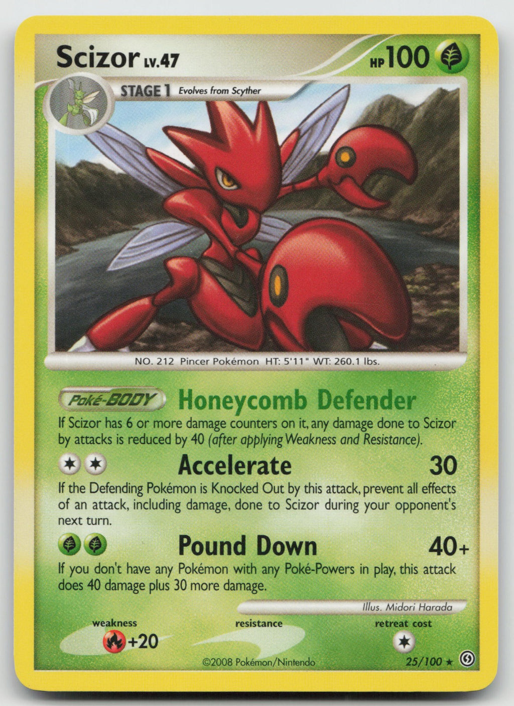 Scizor Rare Stormfront 25/100 LP