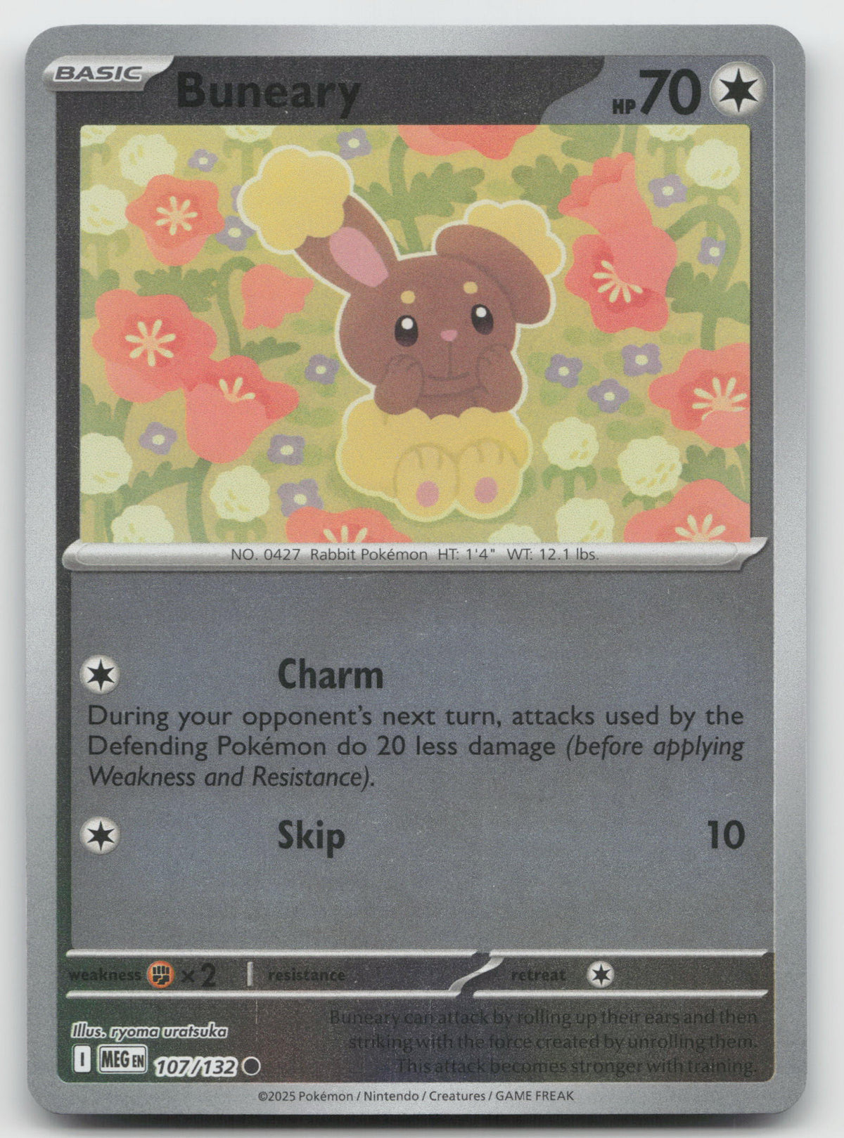 Buneary Common Reverse Holo ME01: Mega Evolution 107/132 NM