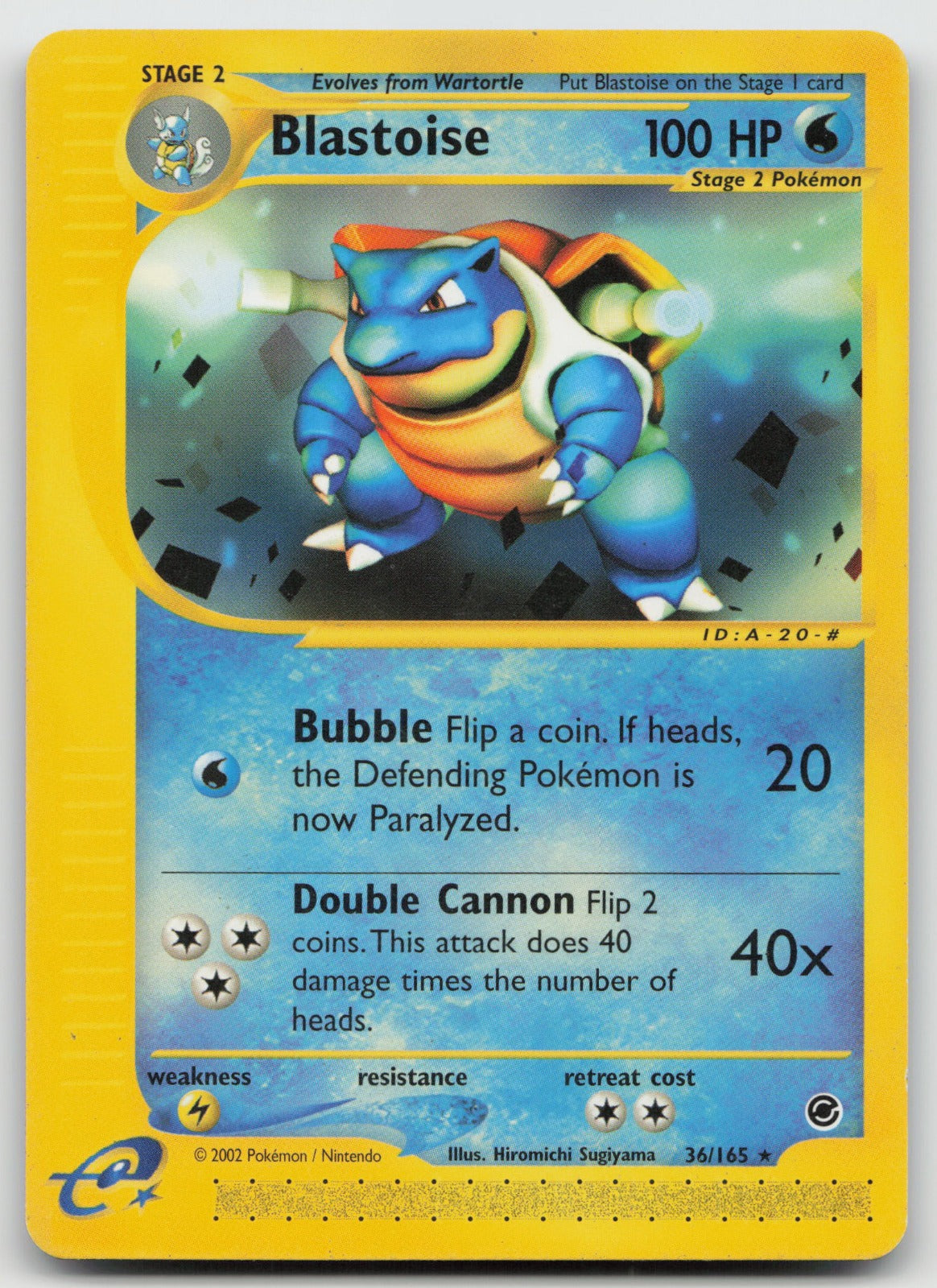 Blastoise Rare Expedition 36/165 NM
