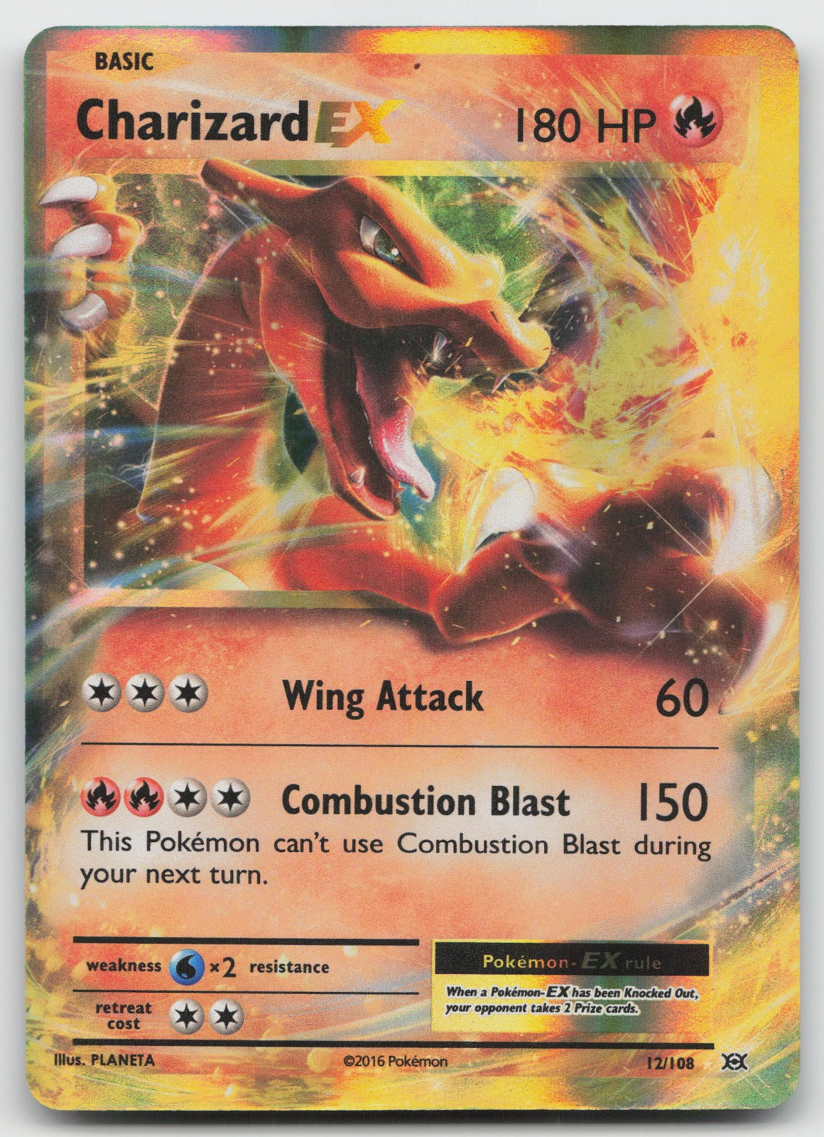 Charizard EX Holo Ultra Rare XY - Evolutions 12/108 VLP O/C Miscut