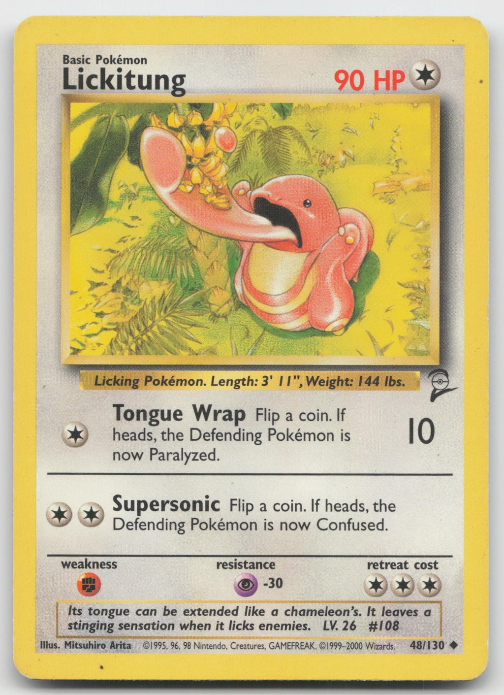 Lickitung Uncommon Base Set 2 48/130 MP