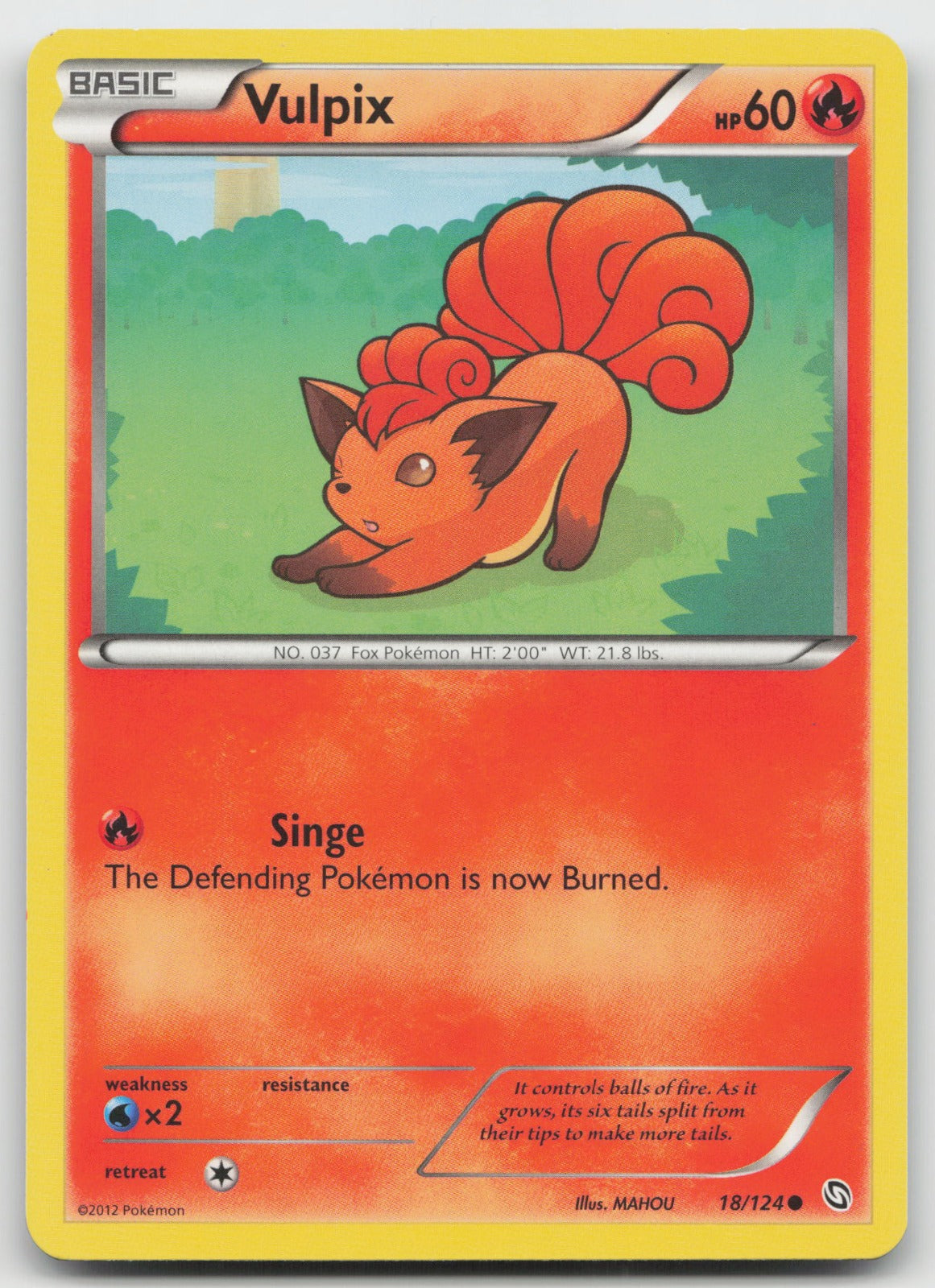 Vulpix Common Dragons Exalted 18/124 LP
