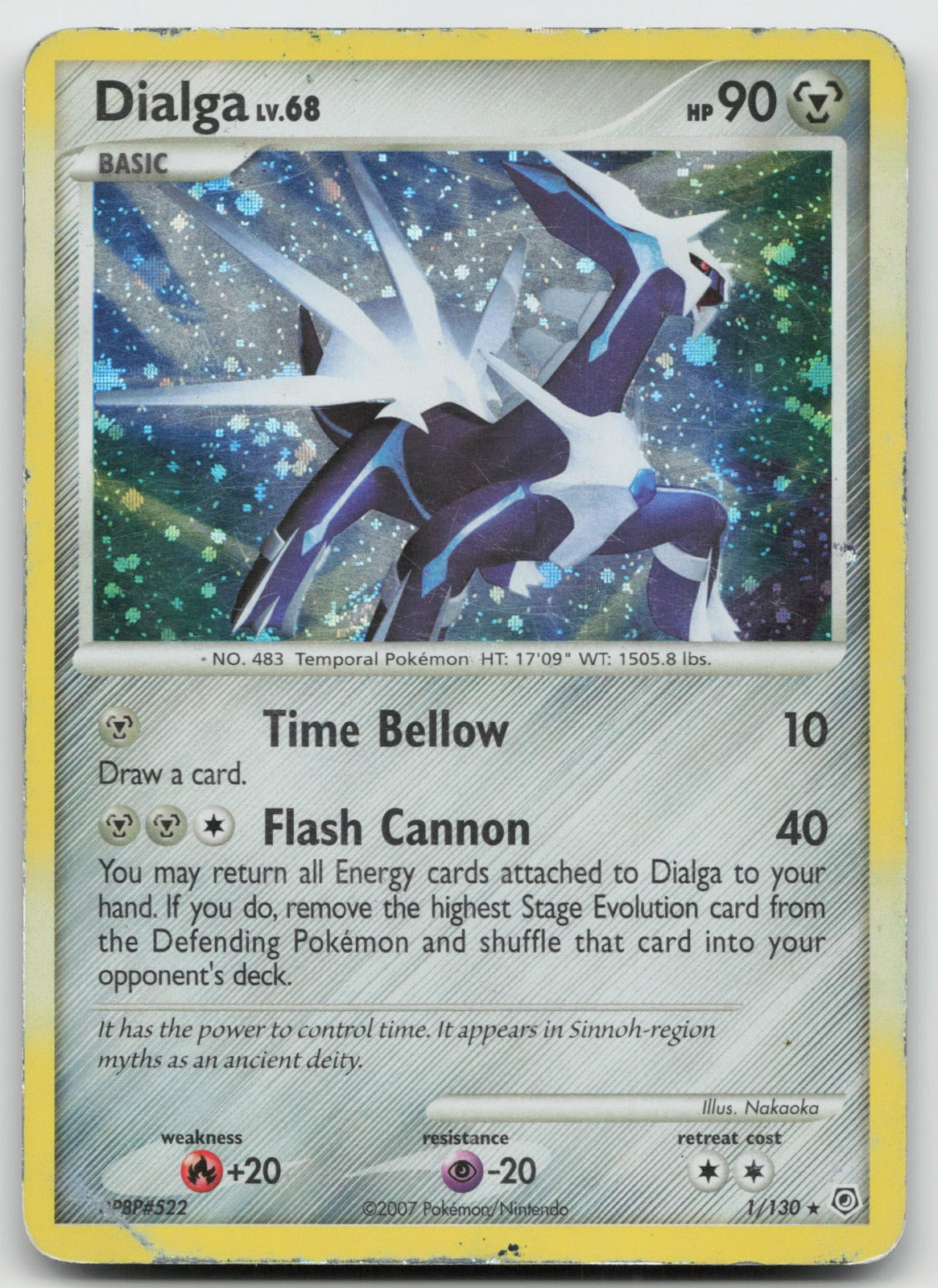 Dialga Holo Rare Diamond and Pearl 1/130 DMG