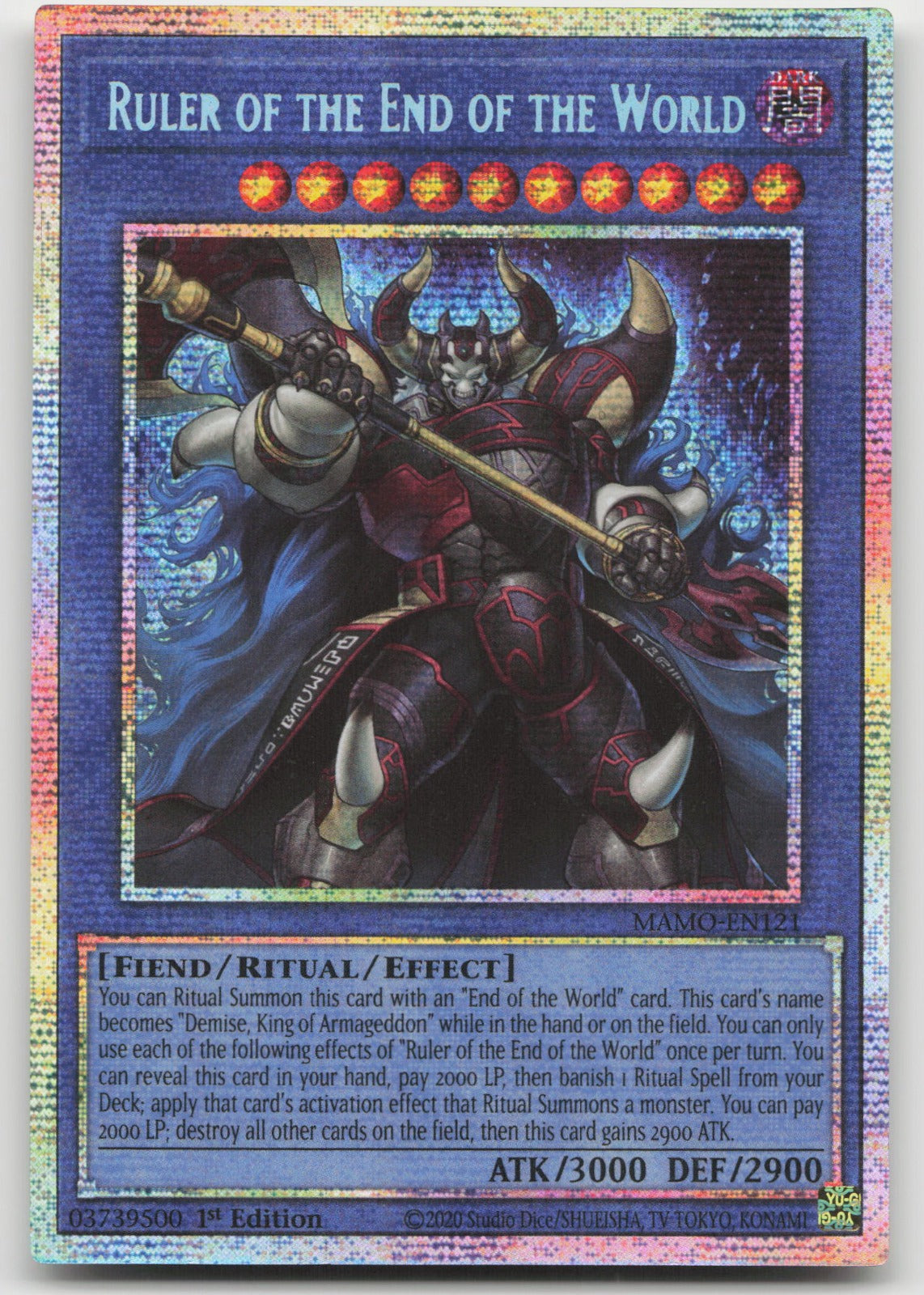 Ruler of the End of the World Starlight Rare Magnificent Monsters MAMO-EN121 NM