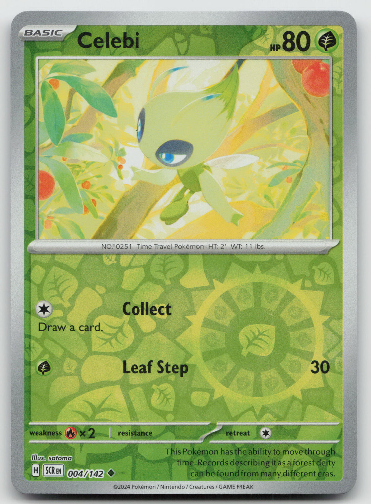 Celebi Uncommon Reverse Holo SV07: Stellar Crown 004/142 NM