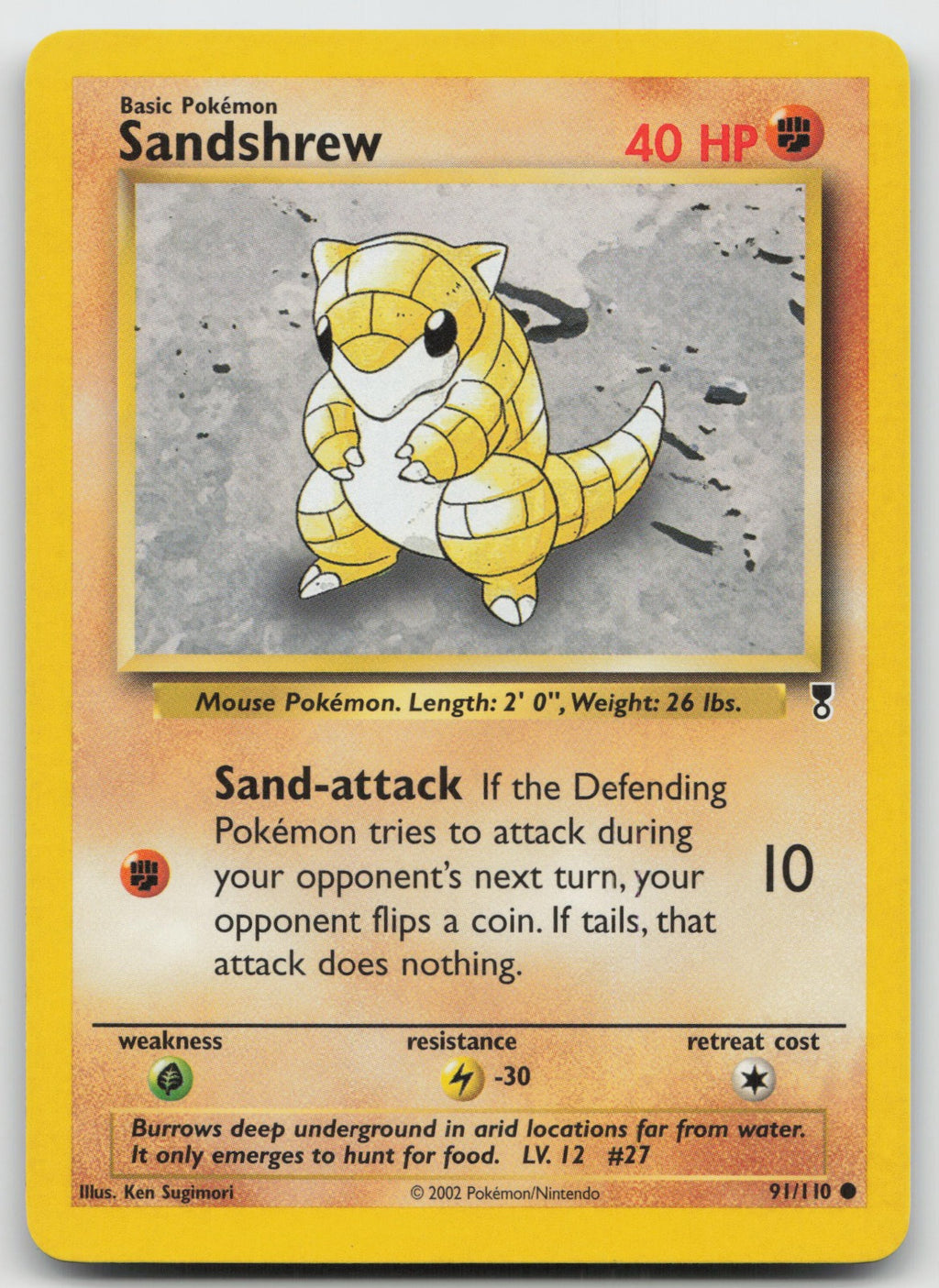 Sandshrew Common Legendary Collection 91/110 LP