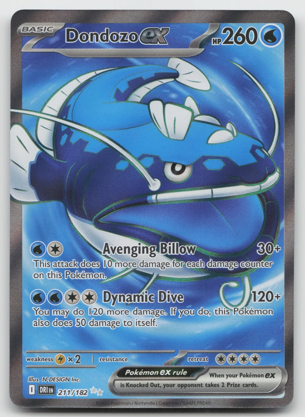 Dondozo ex Holo Ultra Rare SV10: Destined Rivals 211/182 NM