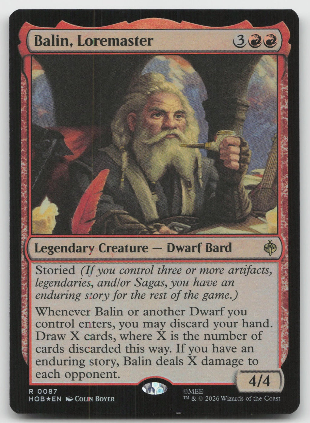 Balin, Loremaster R Foil The Hobbit 87 NM