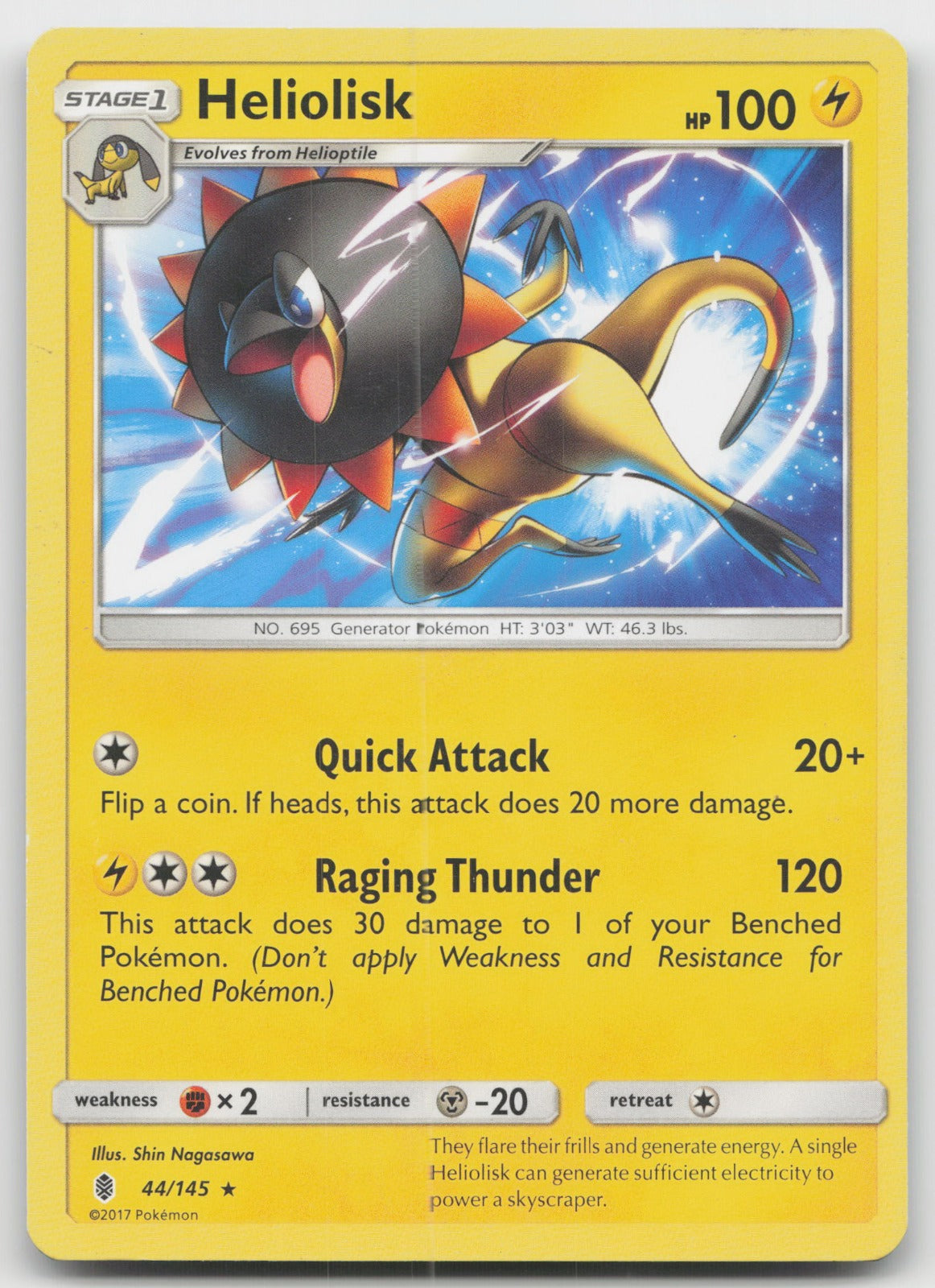 Heliolisk Rare SM - Guardians Rising 44/145 LP