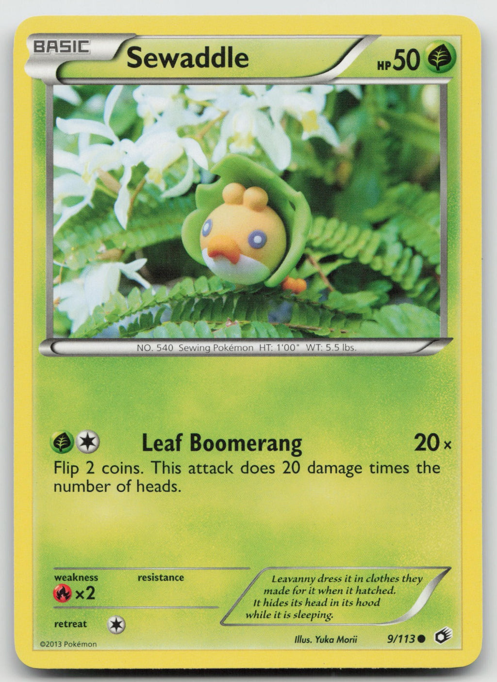 Sewaddle Common Legendary Treasures 9/113 LP