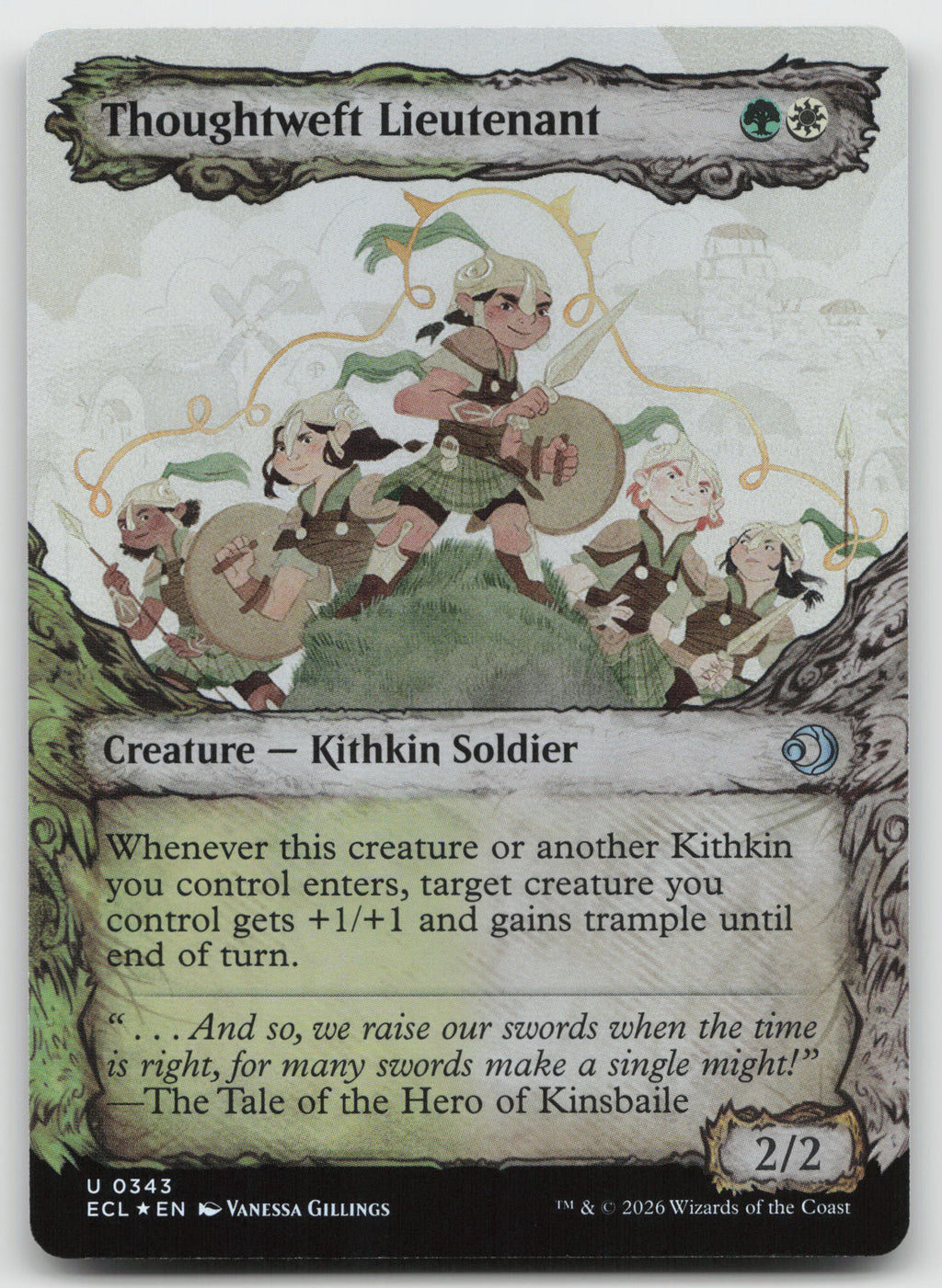 Thoughtweft Lieutenant (Showcase) U Foil Lorwyn Eclipsed 343 NM