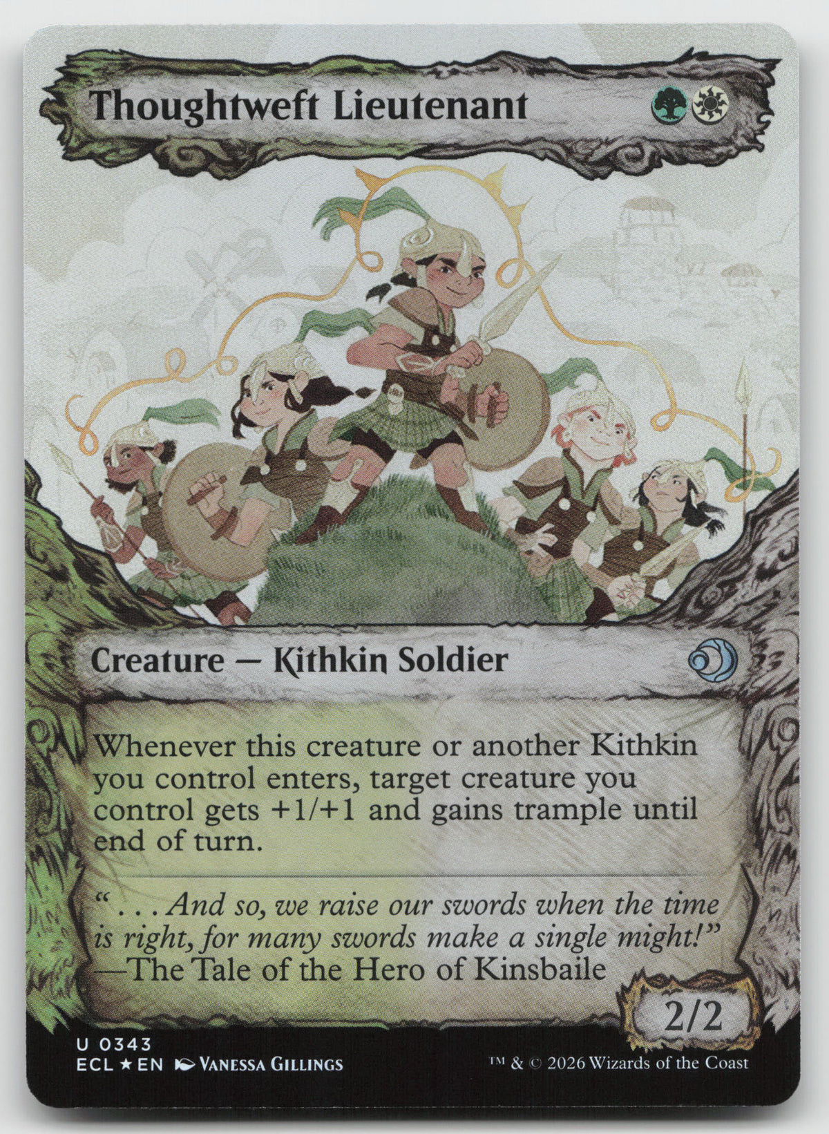 Thoughtweft Lieutenant (Showcase) U Foil Lorwyn Eclipsed 343 NM