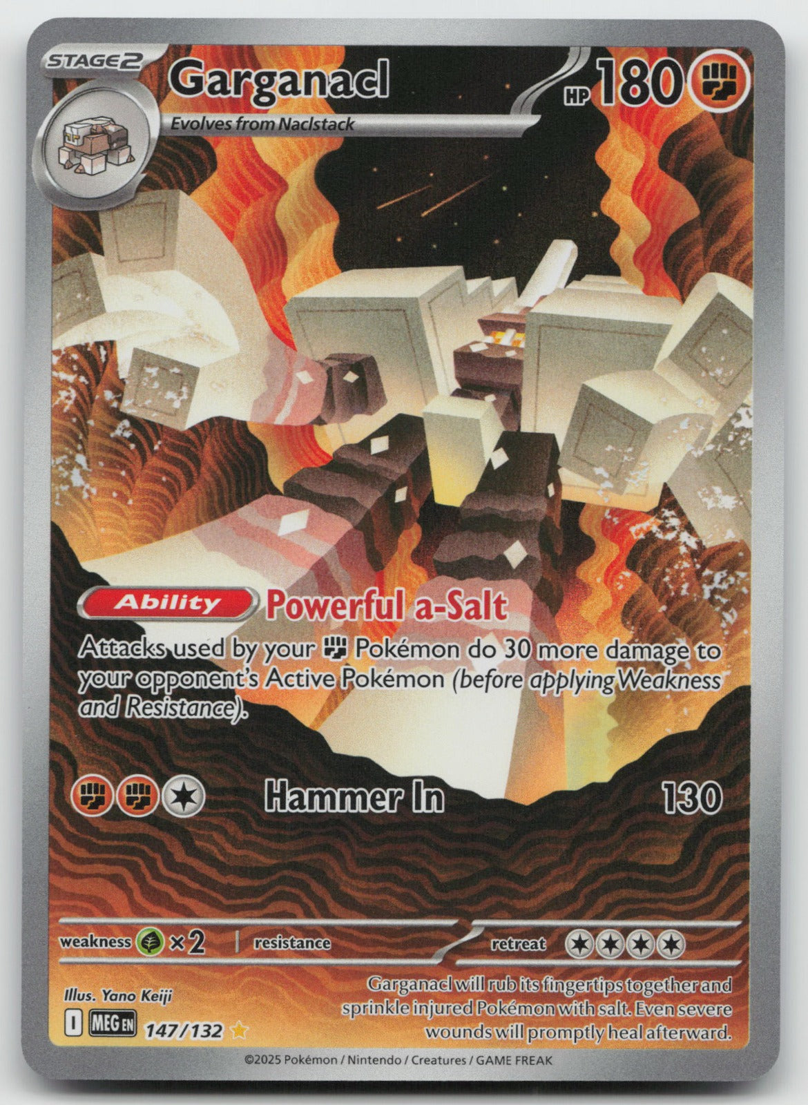 Garganacl Illustration Rare ME01: Mega Evolution 147/132 NM