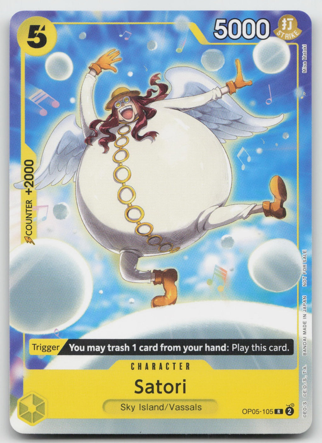 Satori (Welcome Pack Vol. 1) R One Piece Promotion Cards OP05-105 NM