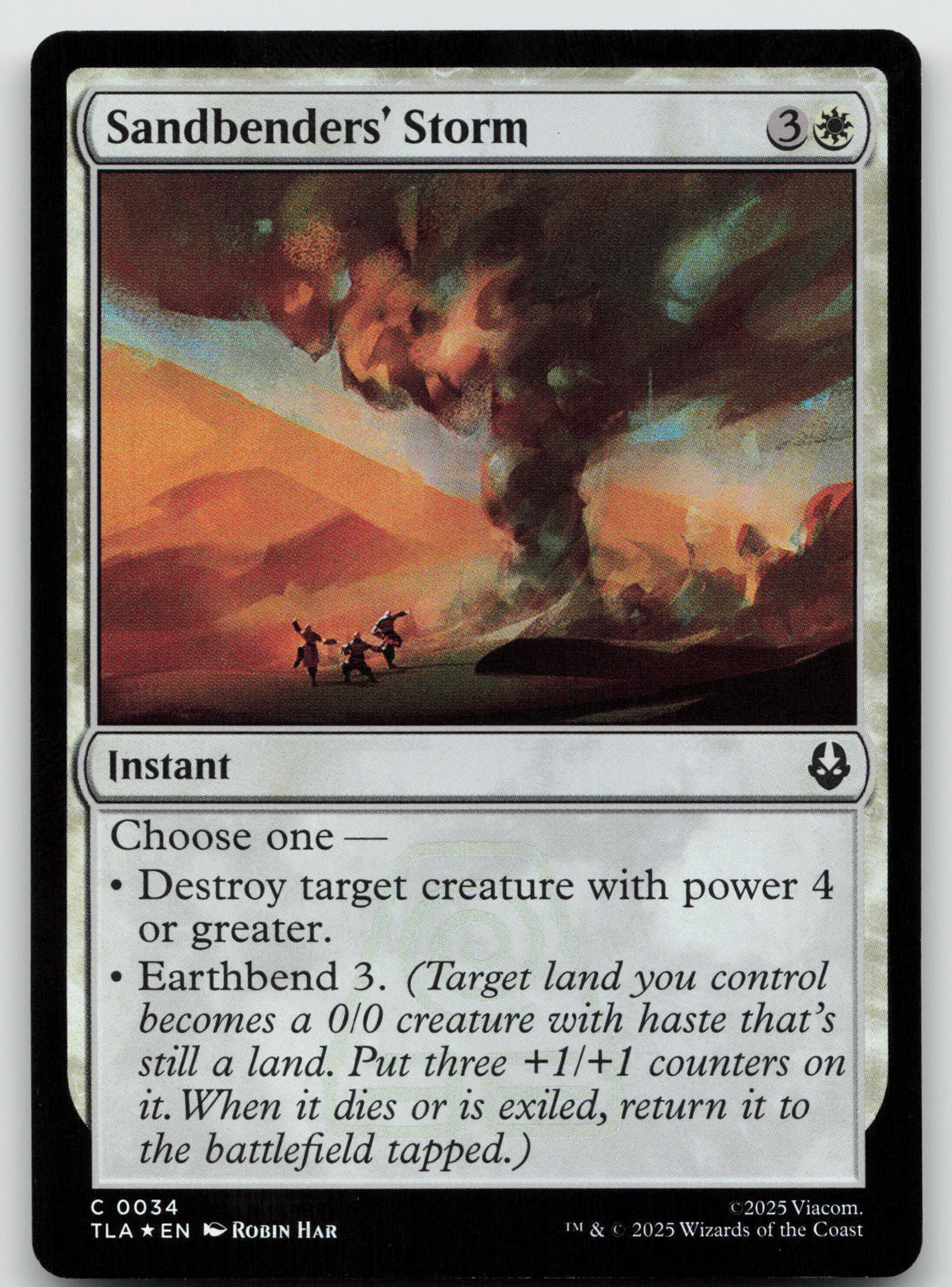 Sandbenders' Storm C Foil Avatar: The Last Airbender 0034 NM
