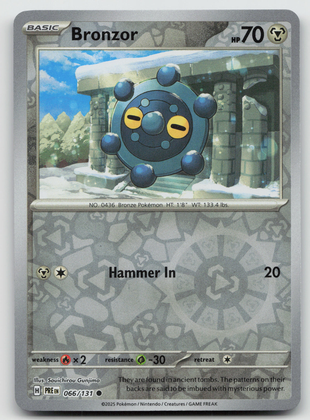 Bronzor Common Reverse Holo SV: Prismatic Evolutions 066/131 NM