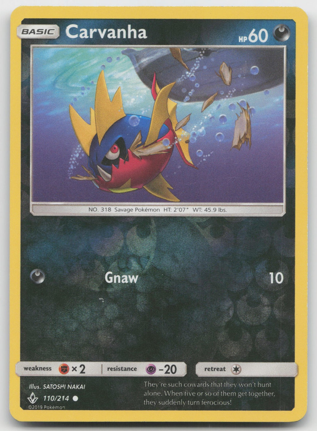 Carvanha Reverse Holo Common SM - Unbroken Bonds 110/214 LP
