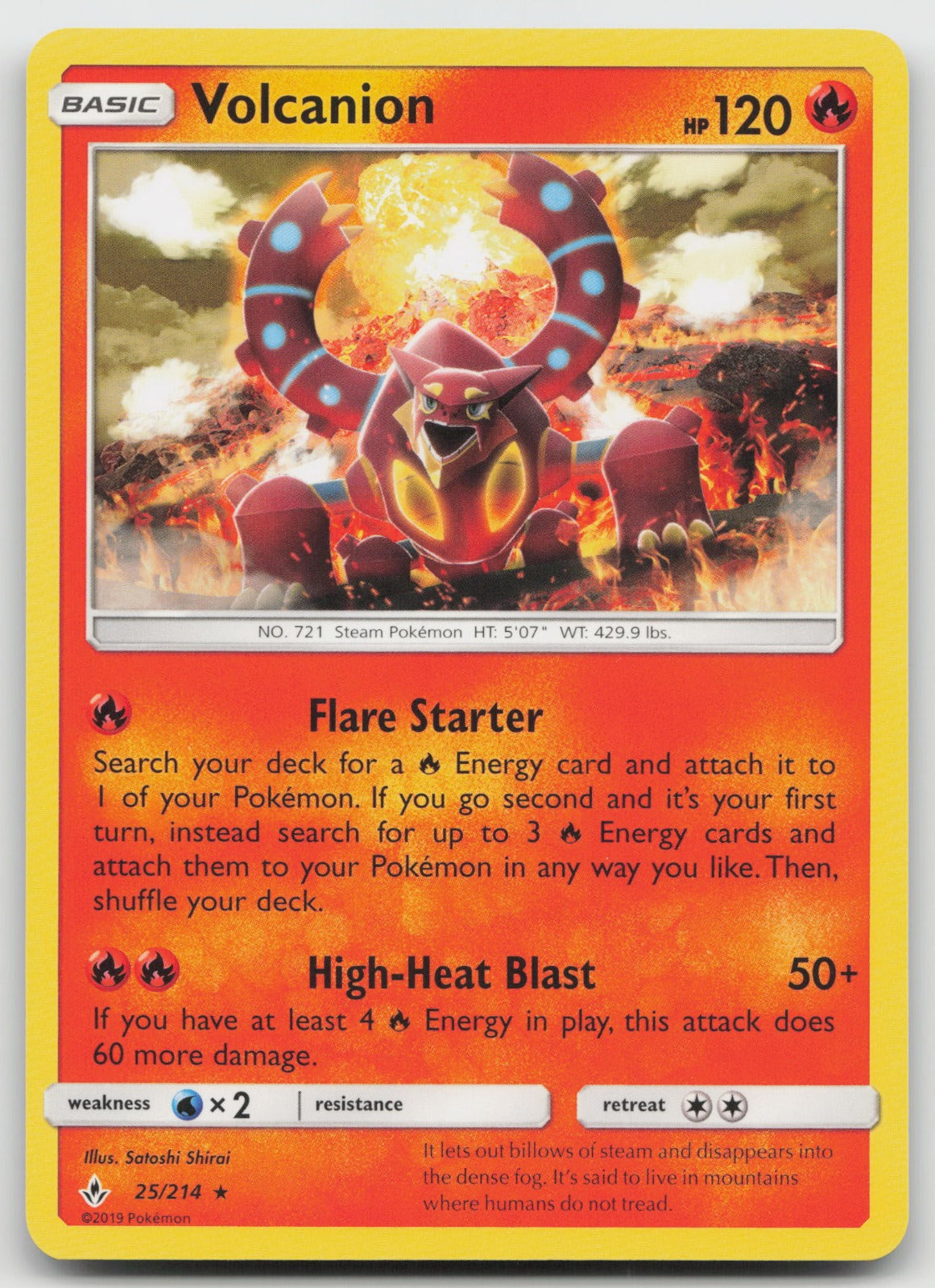 Volcanion Non Holo Rare Deck Exclusives SM - Unbroken Bonds 25/214 NM