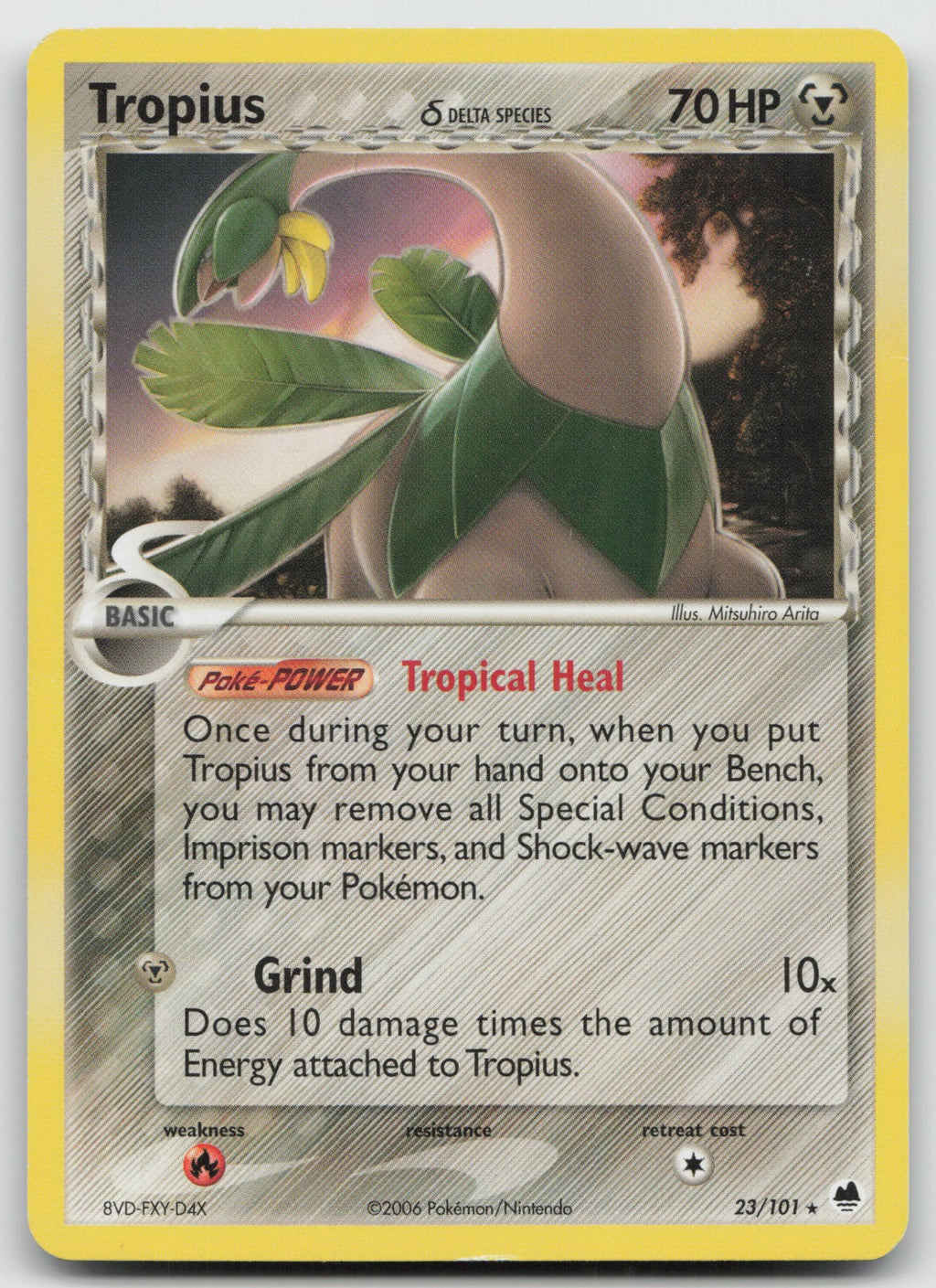 Tropius (Delta Species) Rare Dragon Frontiers 23/101 MP