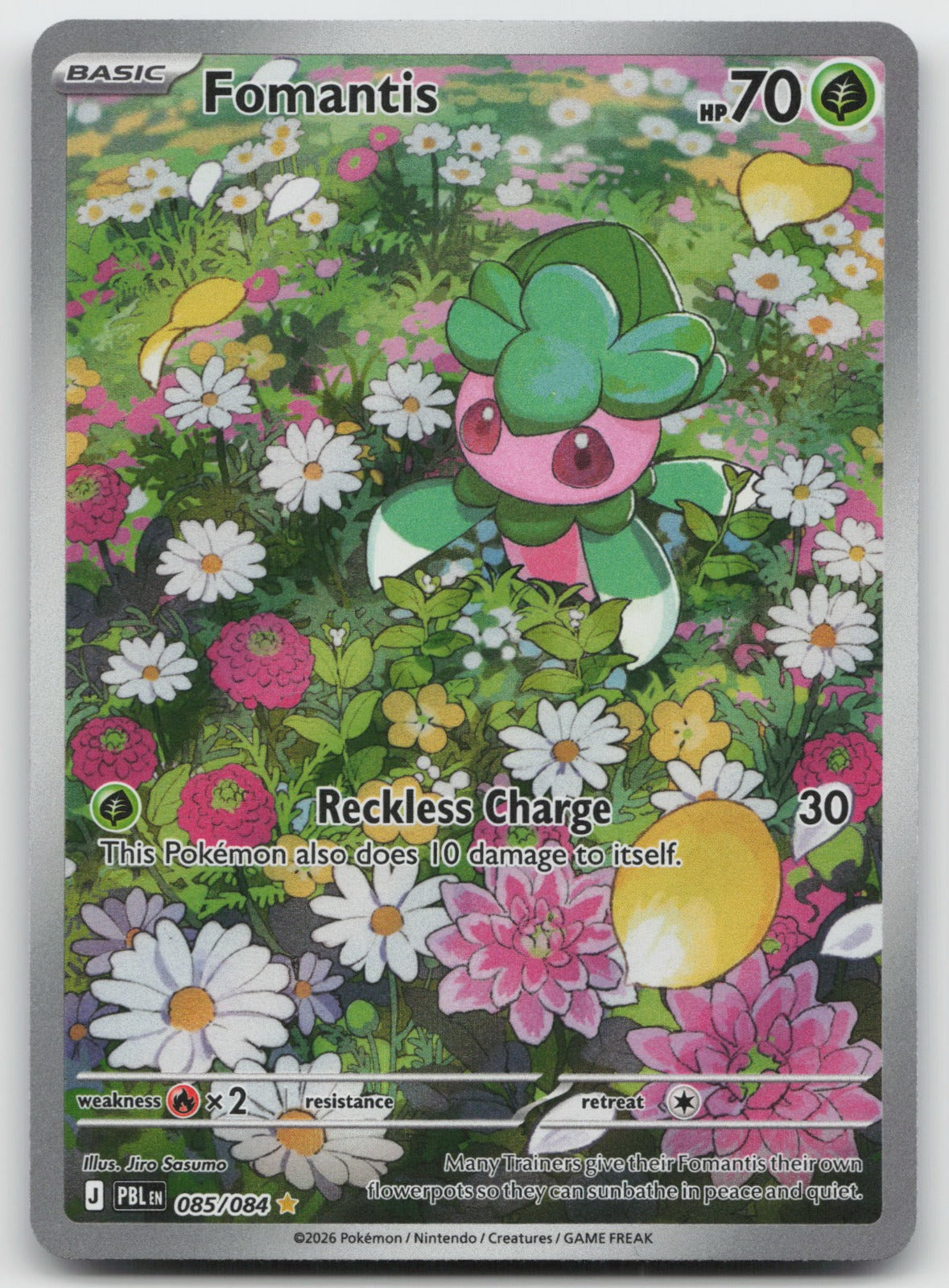 Fomantis Illustration Rare Holo ME05: Pitch Black 085/084 NM