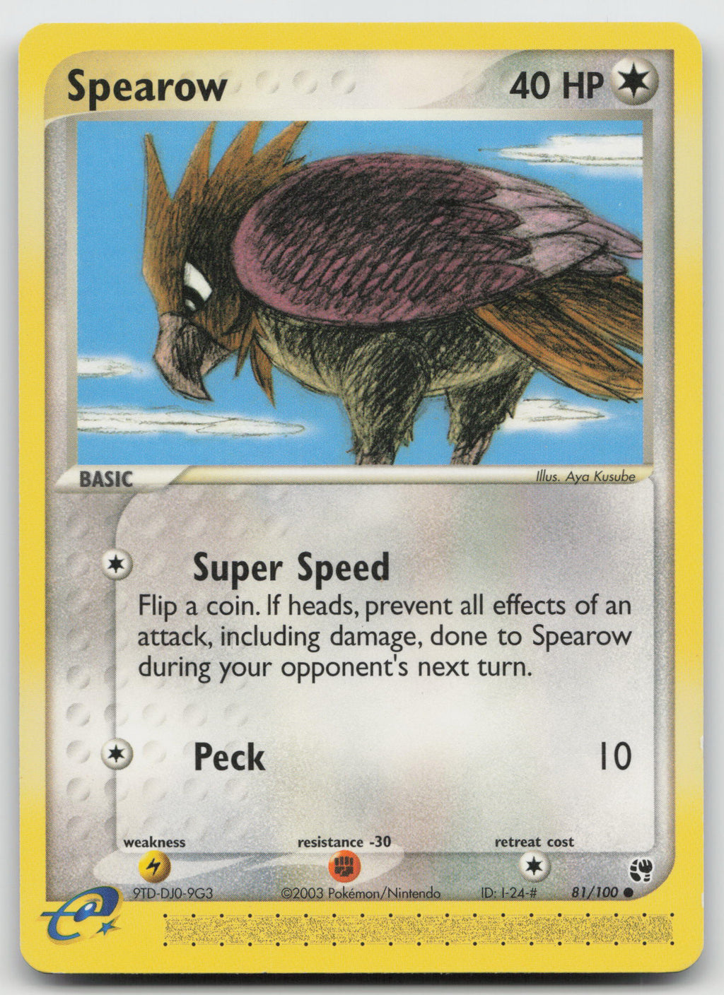 Spearow Common Normal Sandstorm 81/100 LP