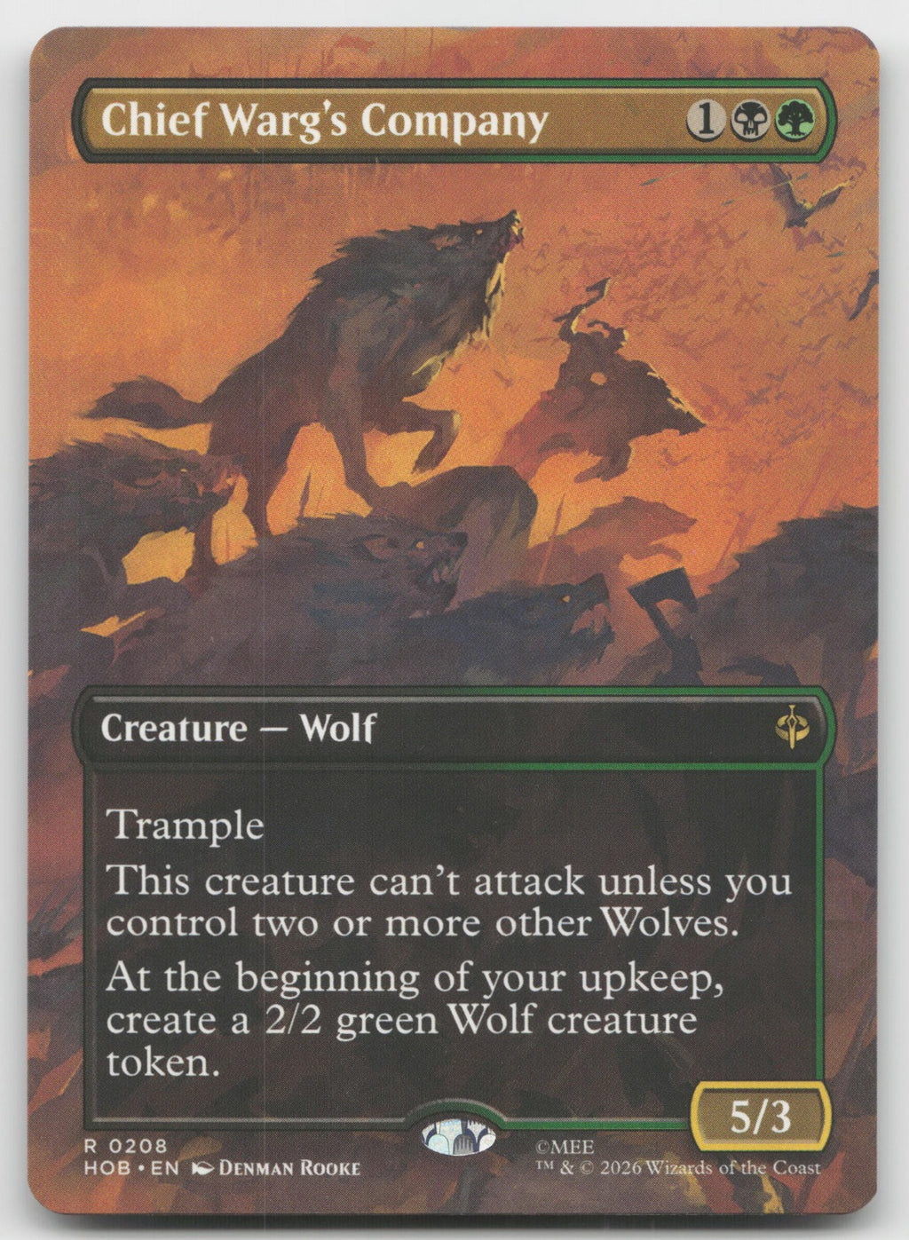 Chief Warg's Company (Borderless) R The Hobbit 208 NM