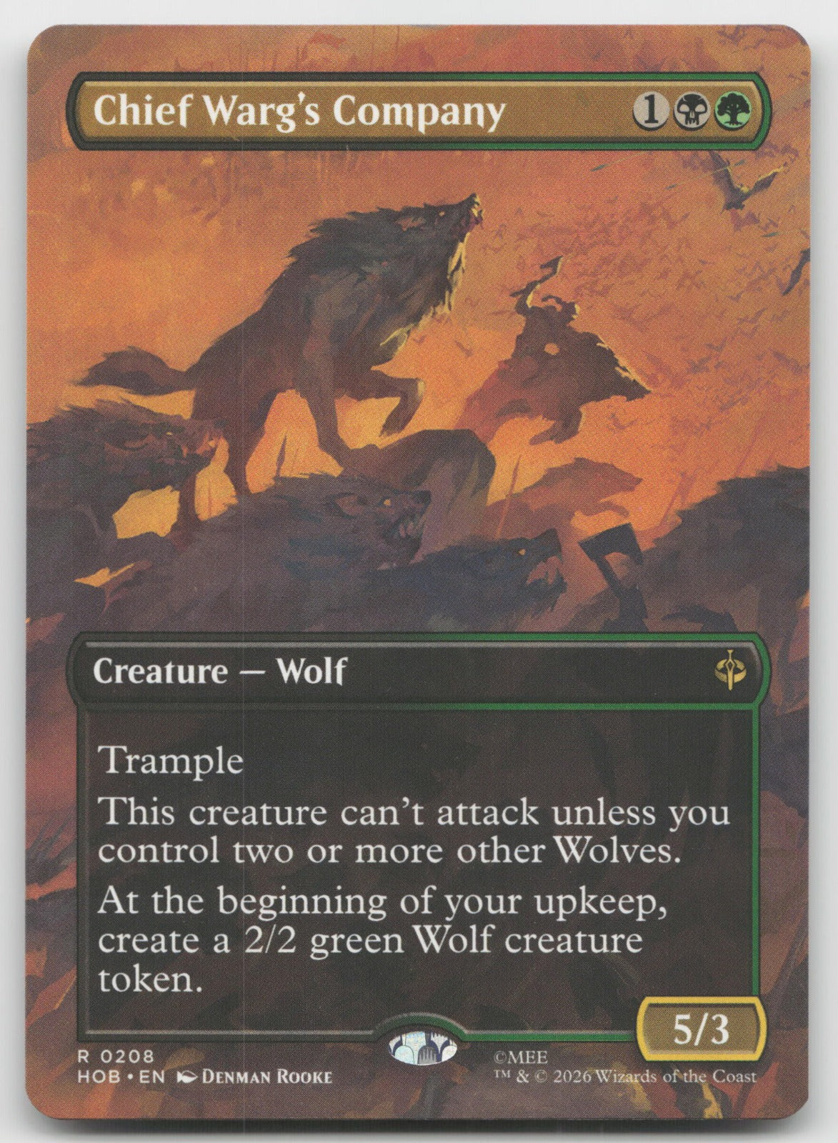 Chief Warg's Company (Borderless) R The Hobbit 208 NM