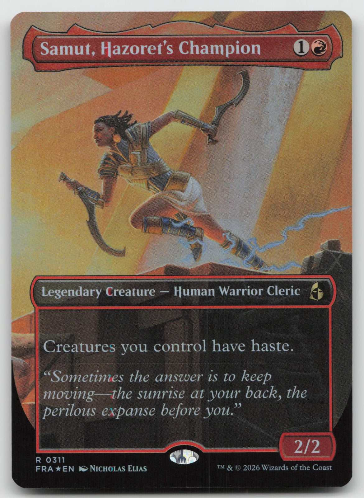 Samut, Hazoret's Champion (Borderless) R Foil Reality Fracture 311 NM