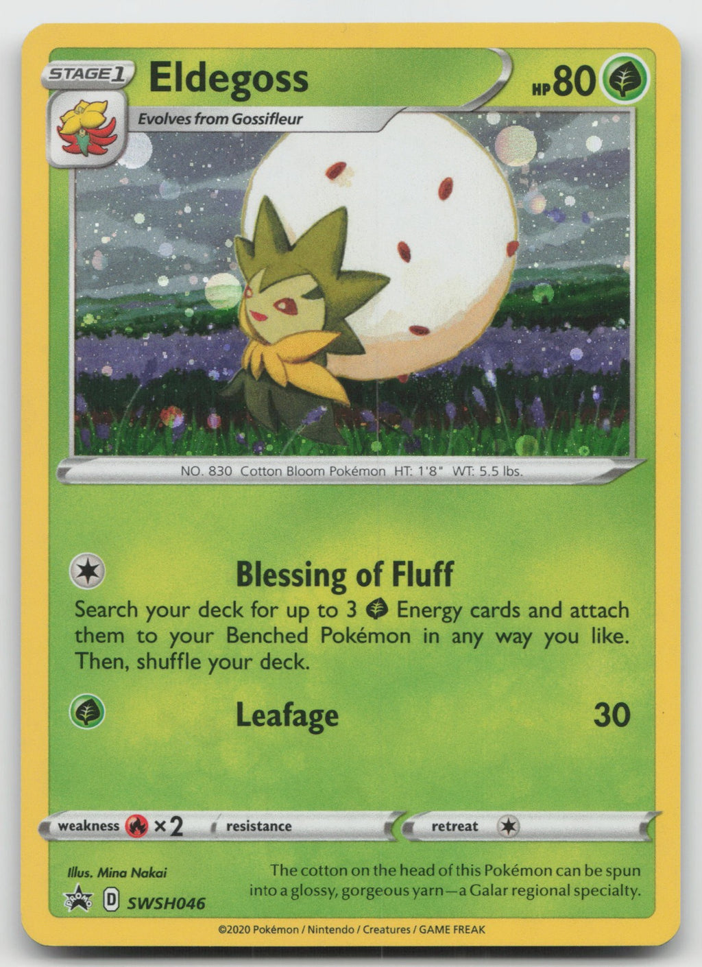 Eldegoss Promo Holo SWSH: Sword & Shield Promo Cards SWSH046 NM