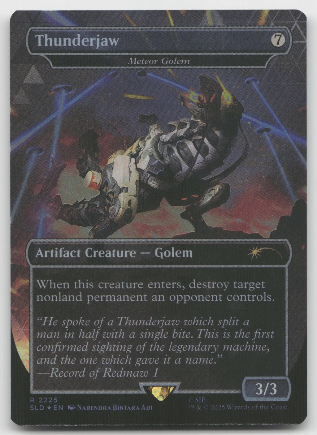 Thunderjaw - Meteor Golem (Rainbow Foil) R Foil Secret Lair Drop Series 2225 NM